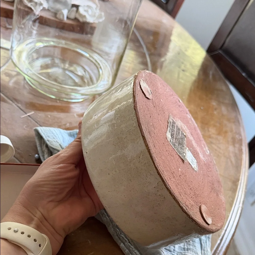 West Elm Glass and White Ceramic Base Candle Holder